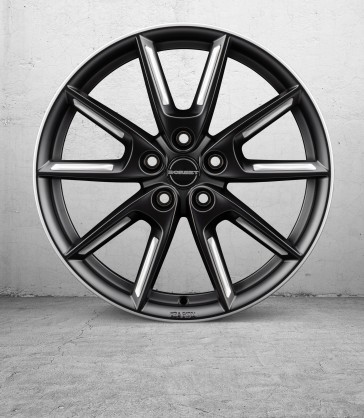 Borbet LX18 black matt silver spoke rim